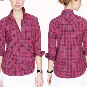 J. Crew Tartan Plaid Popover